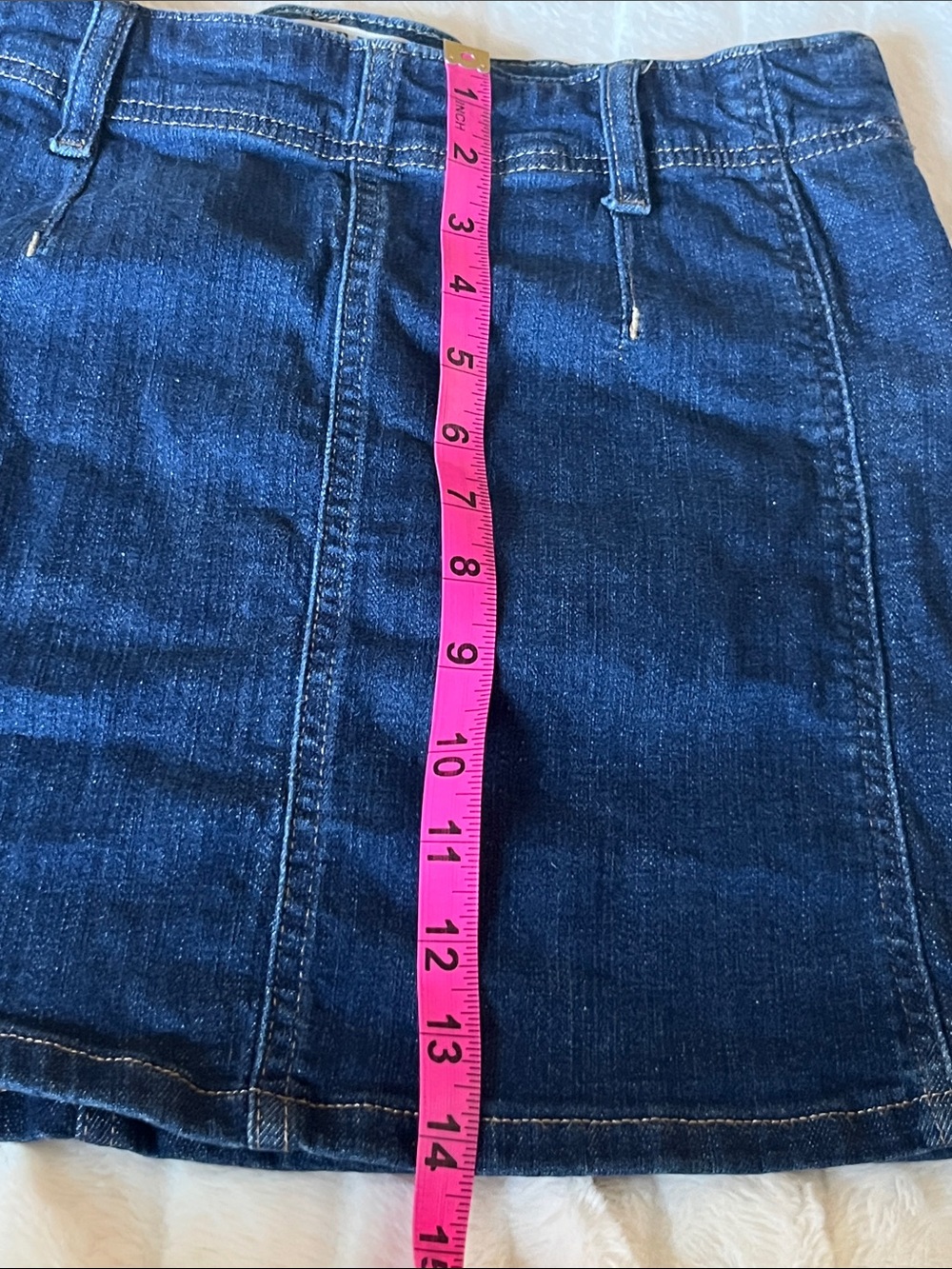 Free People Dark Blue Denim Mini Skirt - Picture 8 of 9